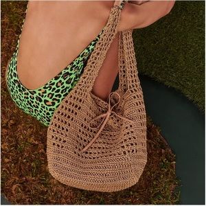 New! Nannacay Juliana Bag in Camel Beach Macramé